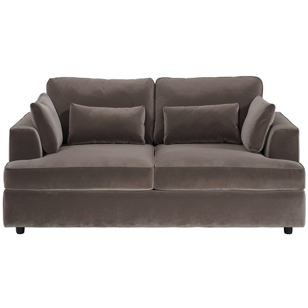 Solace+Co Drew 2 Seater Brown Velvet Sofa Image 3