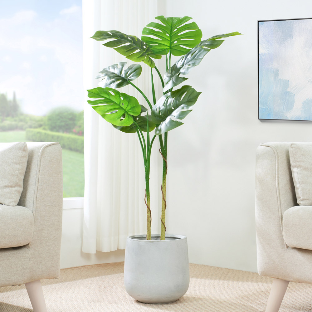 Monstera Tree Indoor Artificial Plant 120cm Image 2