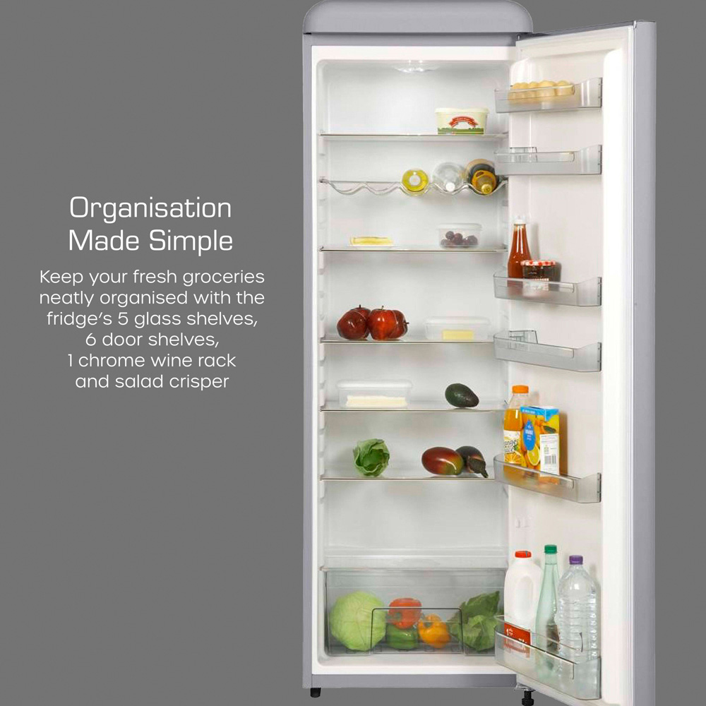 Swan Retro SR11050GRNE Grey Tall 337L Fridge Image 5
