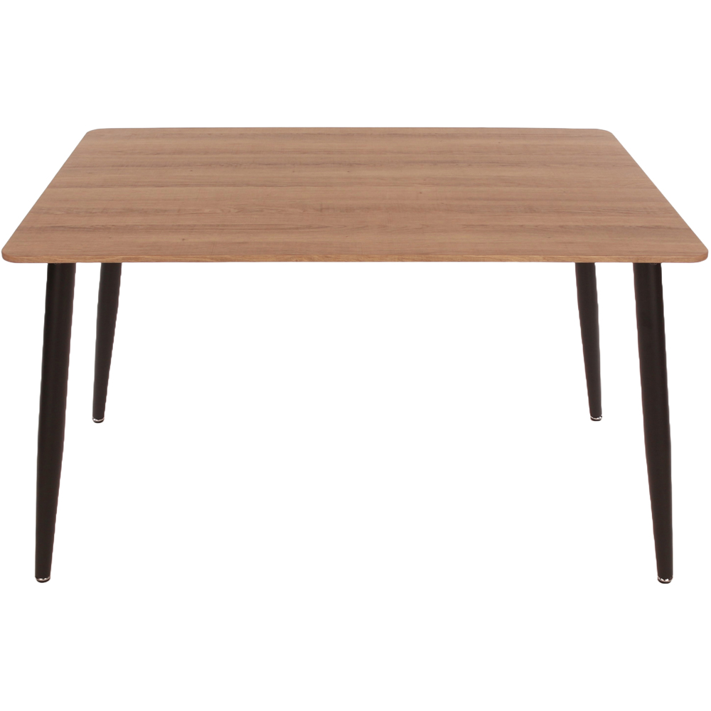 Core Products Aspen 4 Seater Foiled Top Upholstered Rectangular Dining Set Aged Oak Effect Image 4