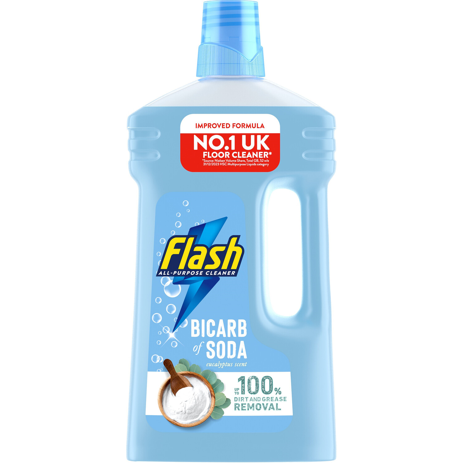 Flash Eucalyptus Liquid Bicarb Soda 1L - Blue Image