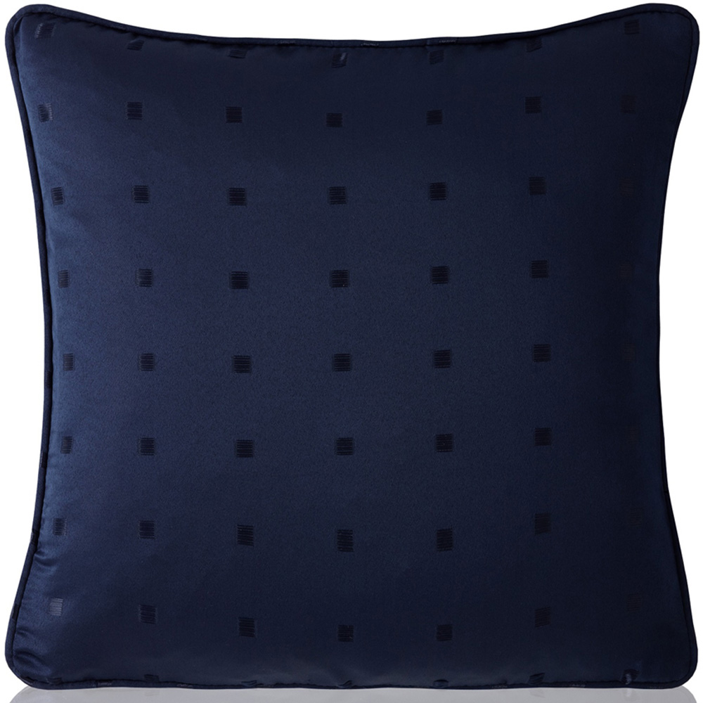 Alan Symonds Navy Dobby Square Cushion with Polyester Filled Pad 45 x 45cm 4 Pack Image 2