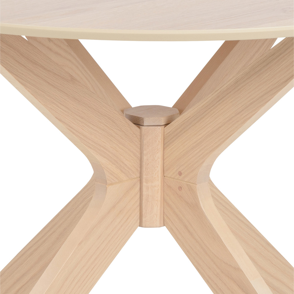 Florence I Duncan 4 Seater Round Dining Table White Oak Image 5