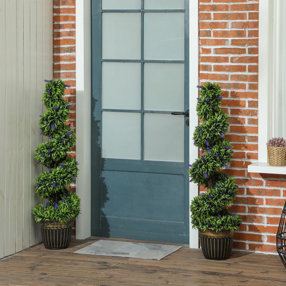 Portland Lavender Decorative Artificial Plant in Pot 115cm 2 Pack Image 2