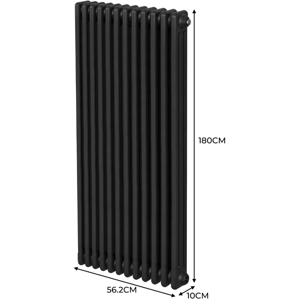 Monster Shop 7916 BTU Black Traditional 3 Column Radiator 1800 x 562mm Image 6