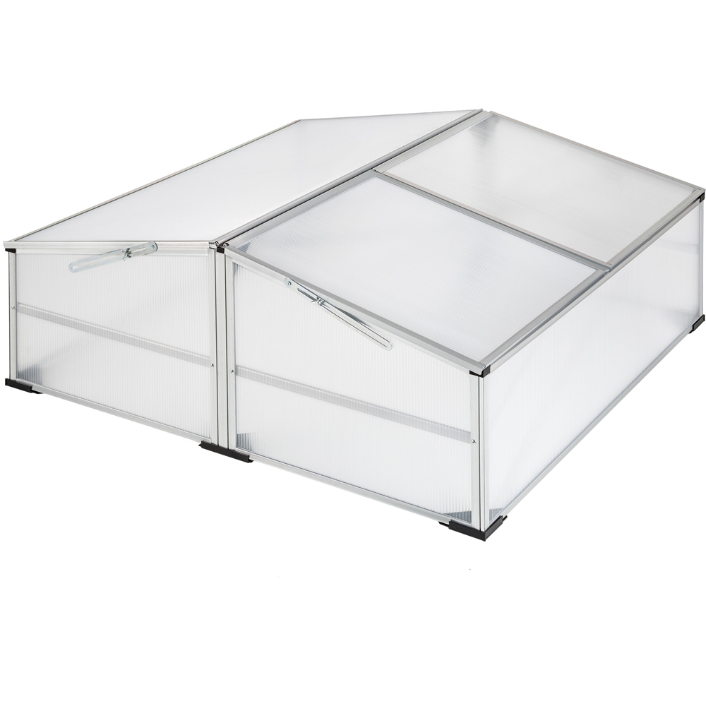 tectake Transparent Weather Resistant 3.3 x 3.3ft Cold Frame Image 1