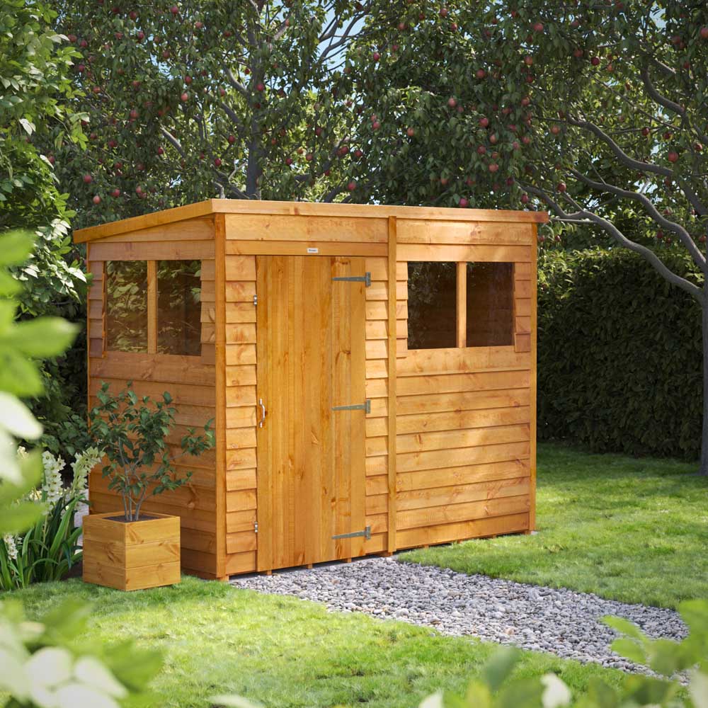 Power 8 x 4ft Overlap Pent Garden Shed Image 2
