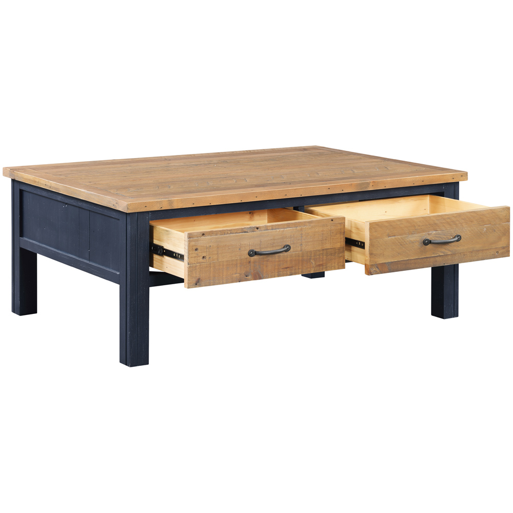 Baumhaus Splash of Blue 4 Drawer Wooden Coffee Table Image 3