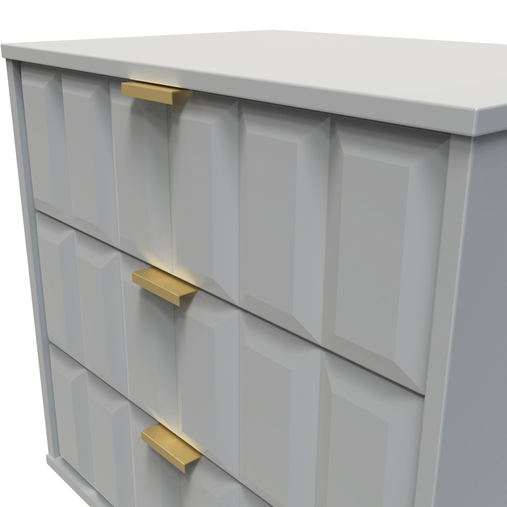 Crowndale Cube 3 Drawer Dusk Grey Chest of Drawers Ready Assembled Image 5
