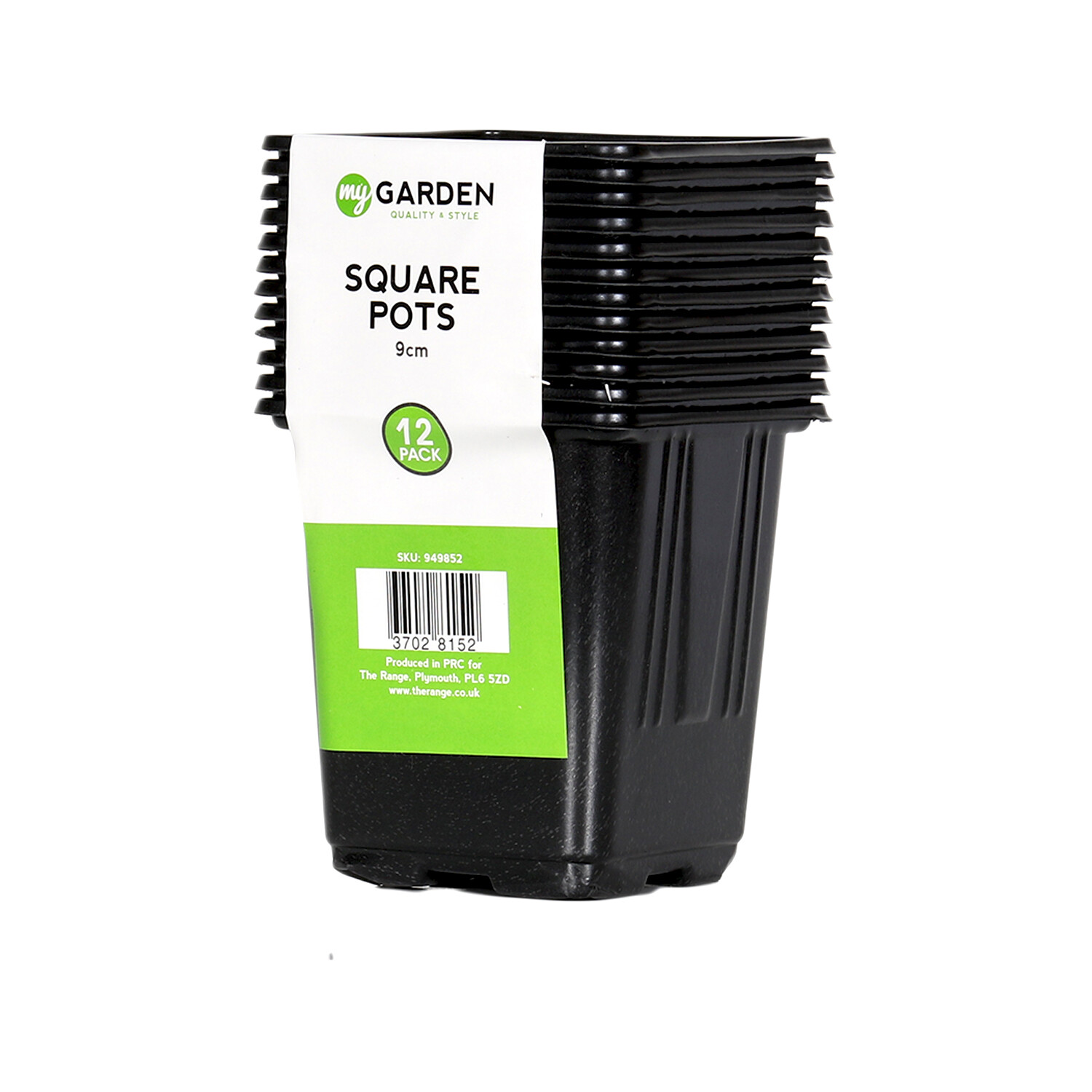 My Garden Black Square Plant Pot 9cm 12 Pack Image 3