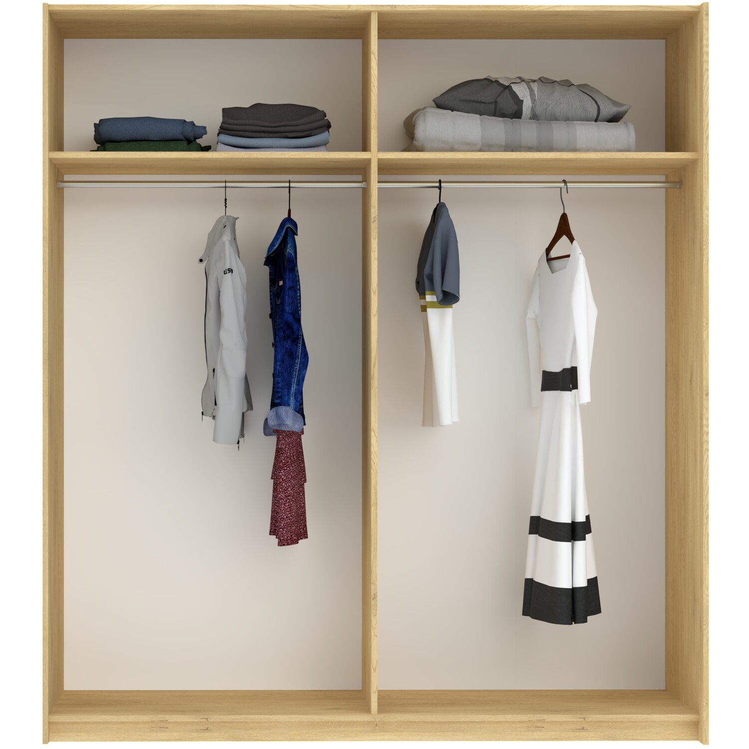 Andora Large Sliding Wardrobe Cream and Anthracite Image 3