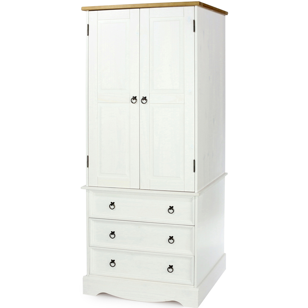 Core Products Corona 2 Door 3 Drawer White Wardrobe Image 3