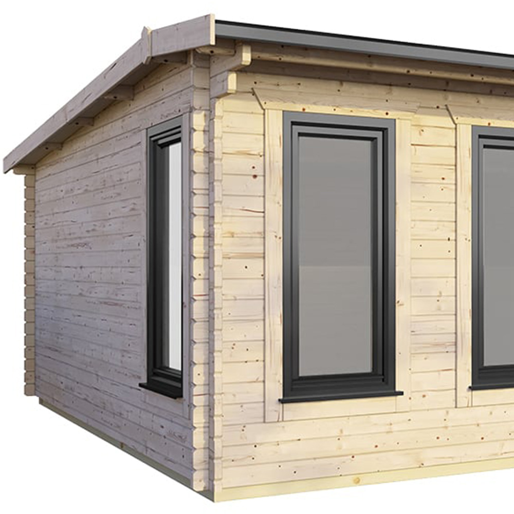 Power Sheds 16 x 14ft Right Double Door Apex Log Cabin Image 3