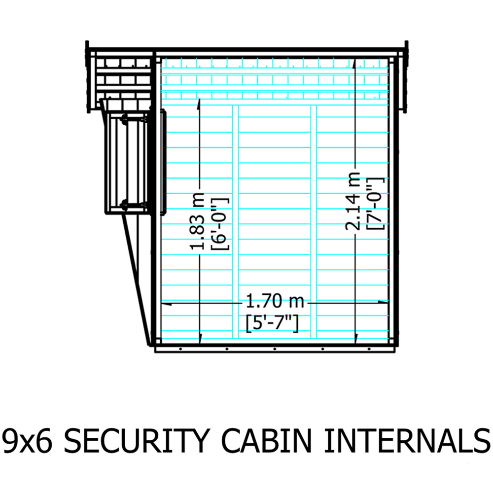 Shire 9 x 6ft Shiplap Style C Security Cabin Apex Garden Shed Image 6