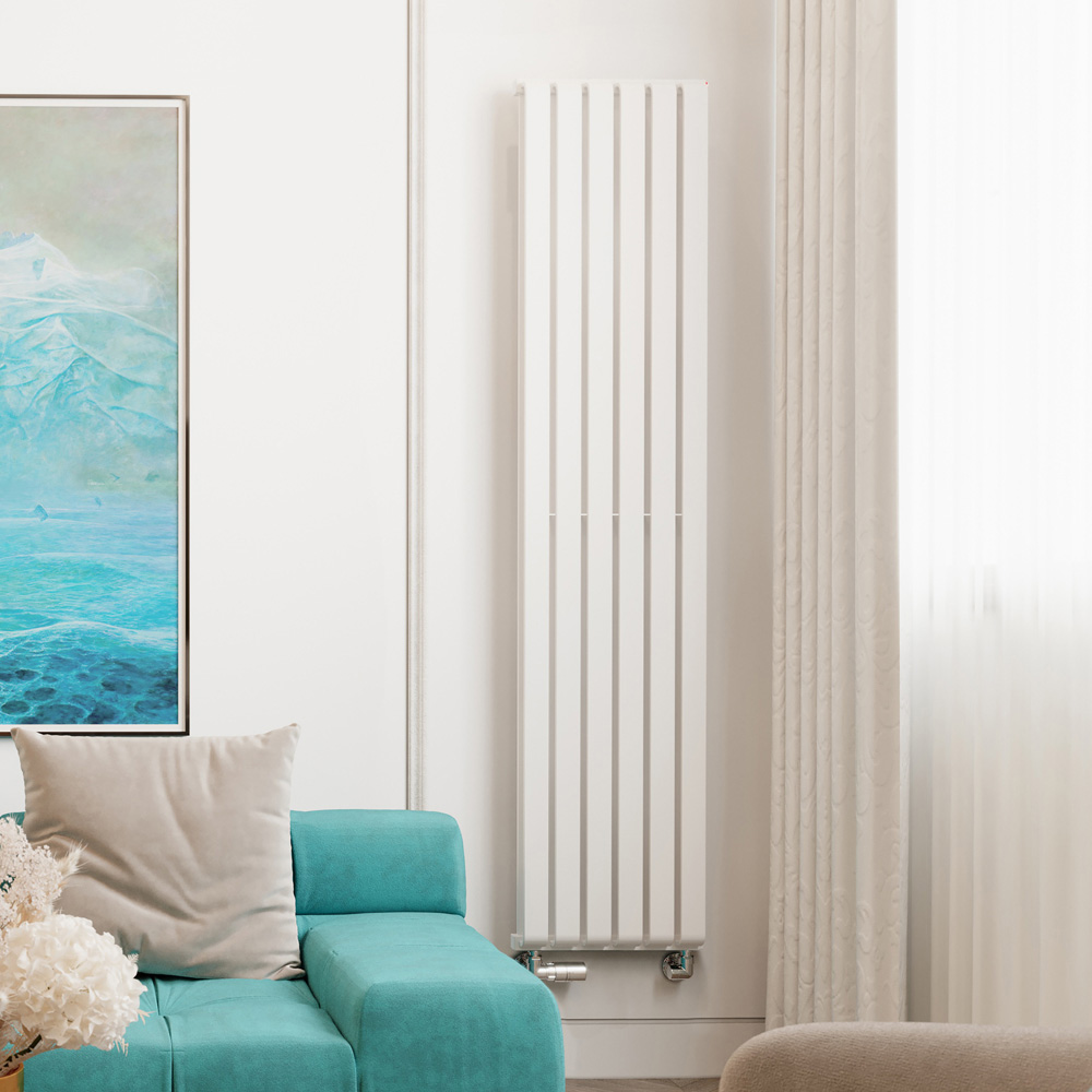 Terma Warp Room 3870 BTU Matt White Radiator 1800 x 395mm Image 2