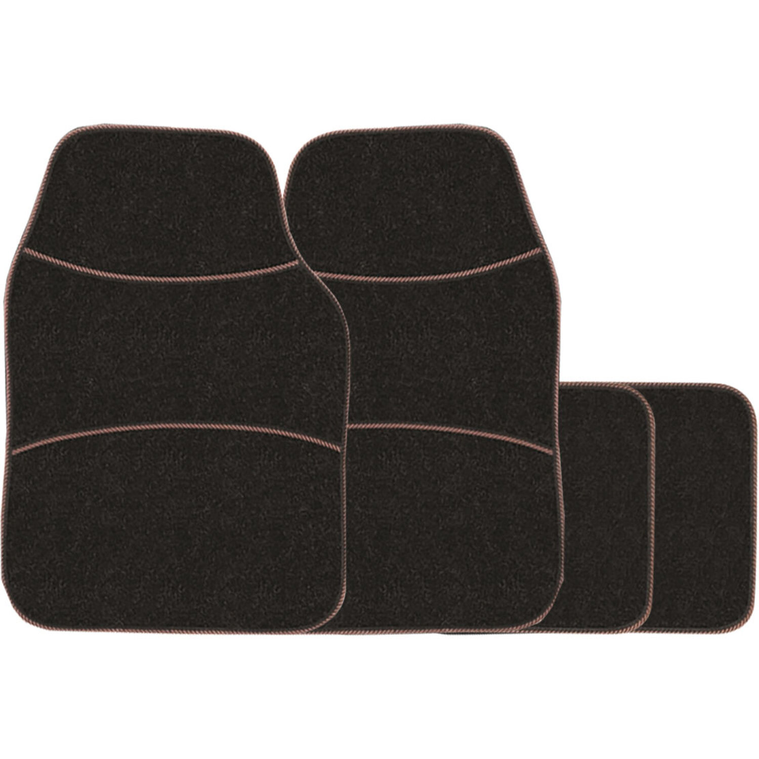 Simply Auto Luna Luxury Carpet Car Mat Set - Black Image 2