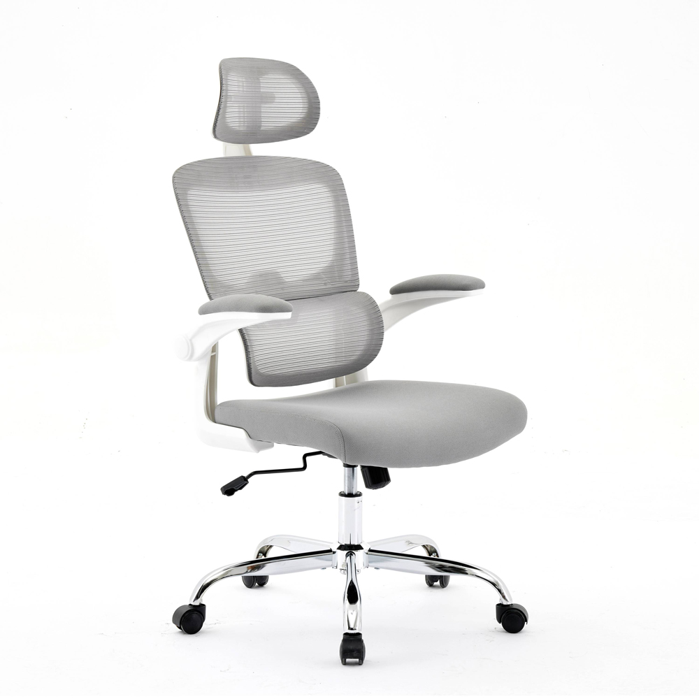 Shankar Supreme Grey and White Mesh Office Chair Image 2