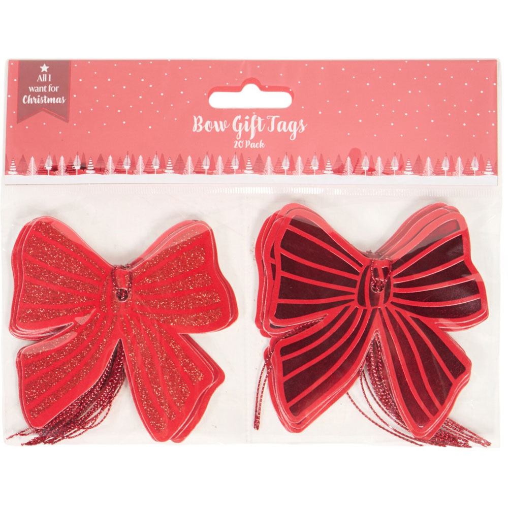 Pack of 20 Bow Gift Tags Image 8