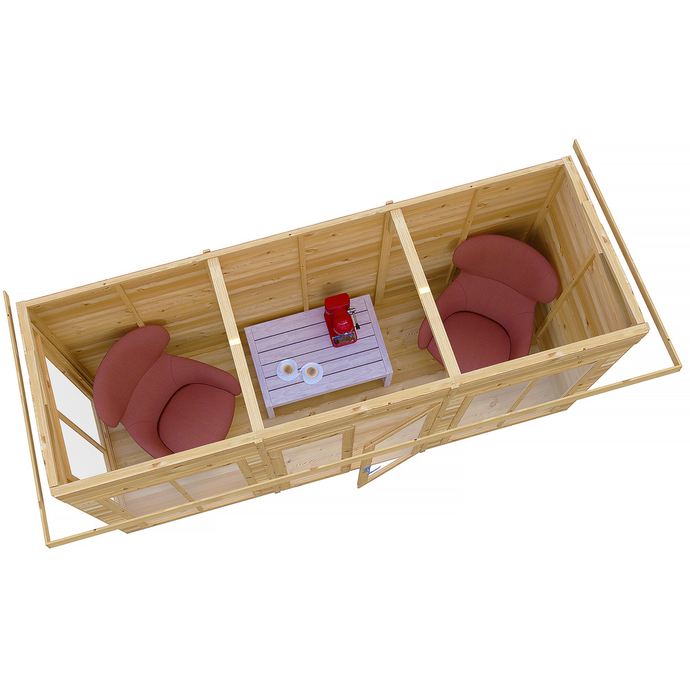 Shire Lela 12 x 4ft Double Door Summerhouse Image 3