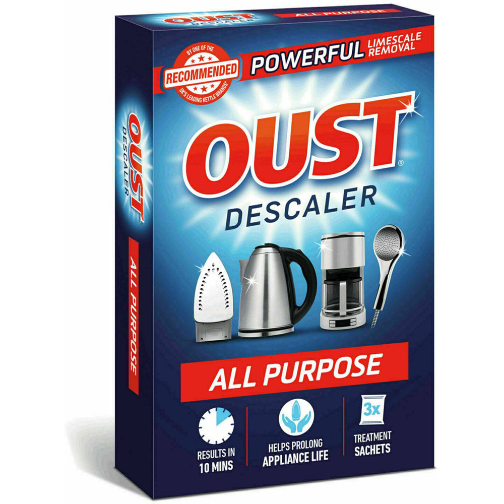 Oust Powerful All Purpose Descaler Limescale Remover 3 Sachets 18 Pack Image 2