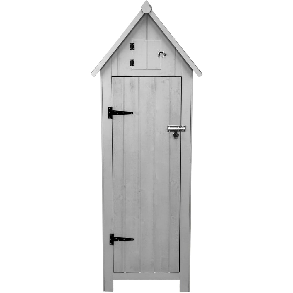 Monster Shop Grey Wooden Garden Shed Image 1
