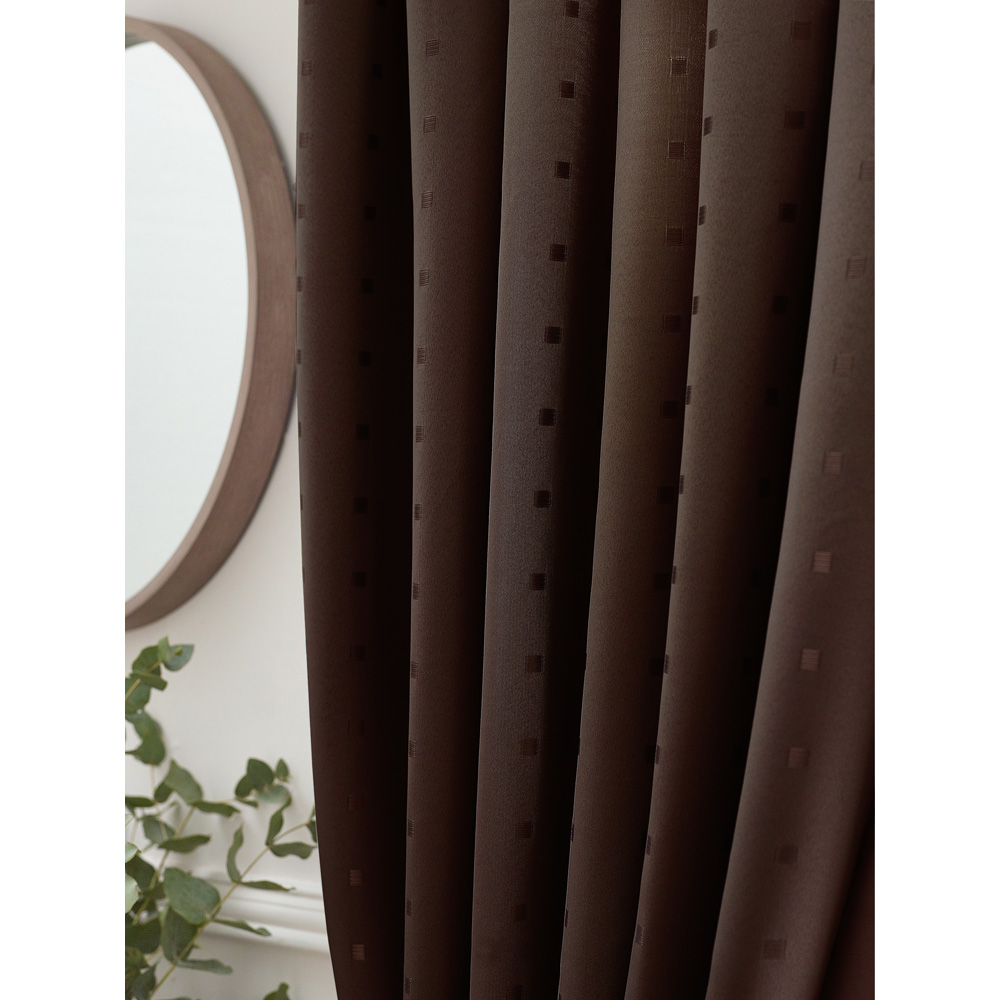 Alan Symonds Madison Chocolate Ring Top Curtain 229 x 274cm Image 4