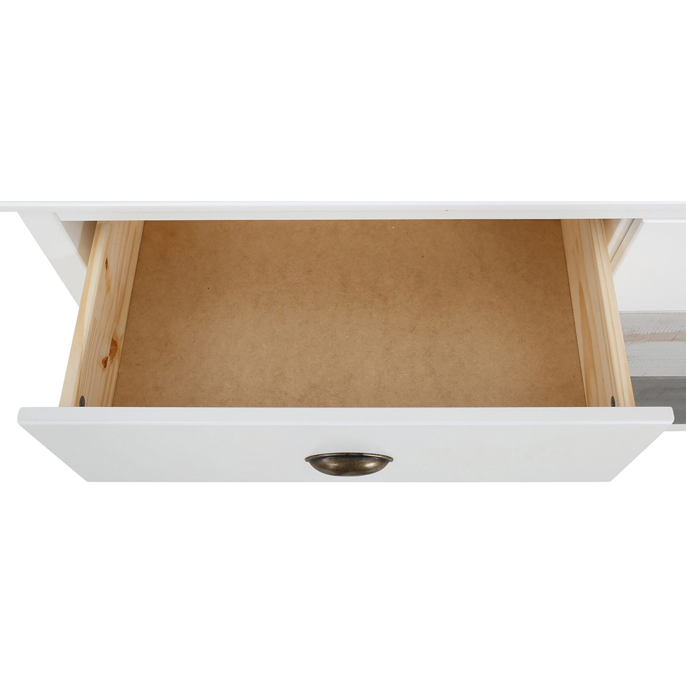 Loft24 Salva 6 Drawer White Gloss and Grey Brushed Pine Chest of Drawers Image 5
