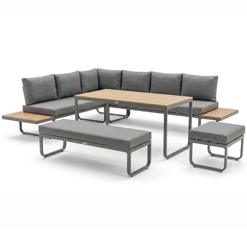 Norfolk Collection Billingford Grey 6 Seater Large Corner Lounge Set Image 2