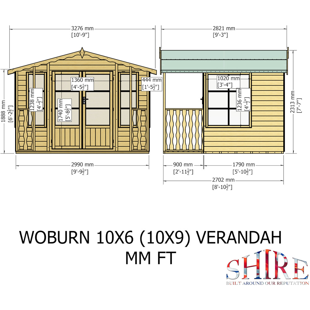 Shire Woburn 10 x 9ft Shiplap Garden Shed Image 9