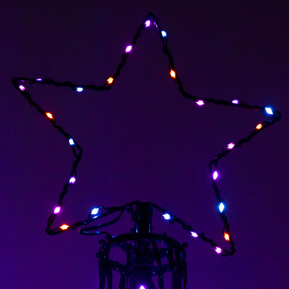 Samuel Alexander 1374 Rainbow LED Multi-Function Light Up Pyramid Christmas Cone Tree 400cm Image 7