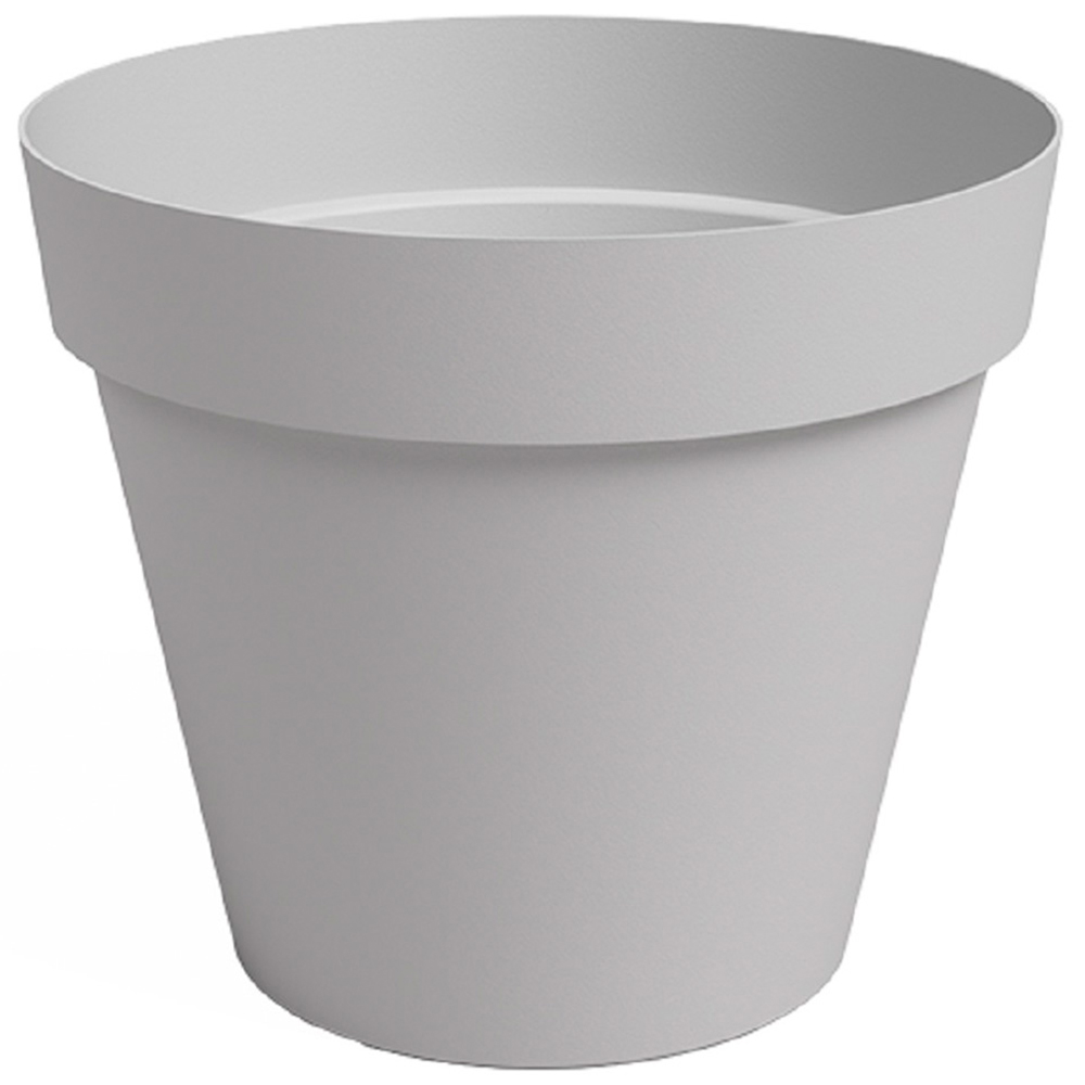 Artevasi Capri Light Grey Round Plastic Plant Pot 40cm Image 1
