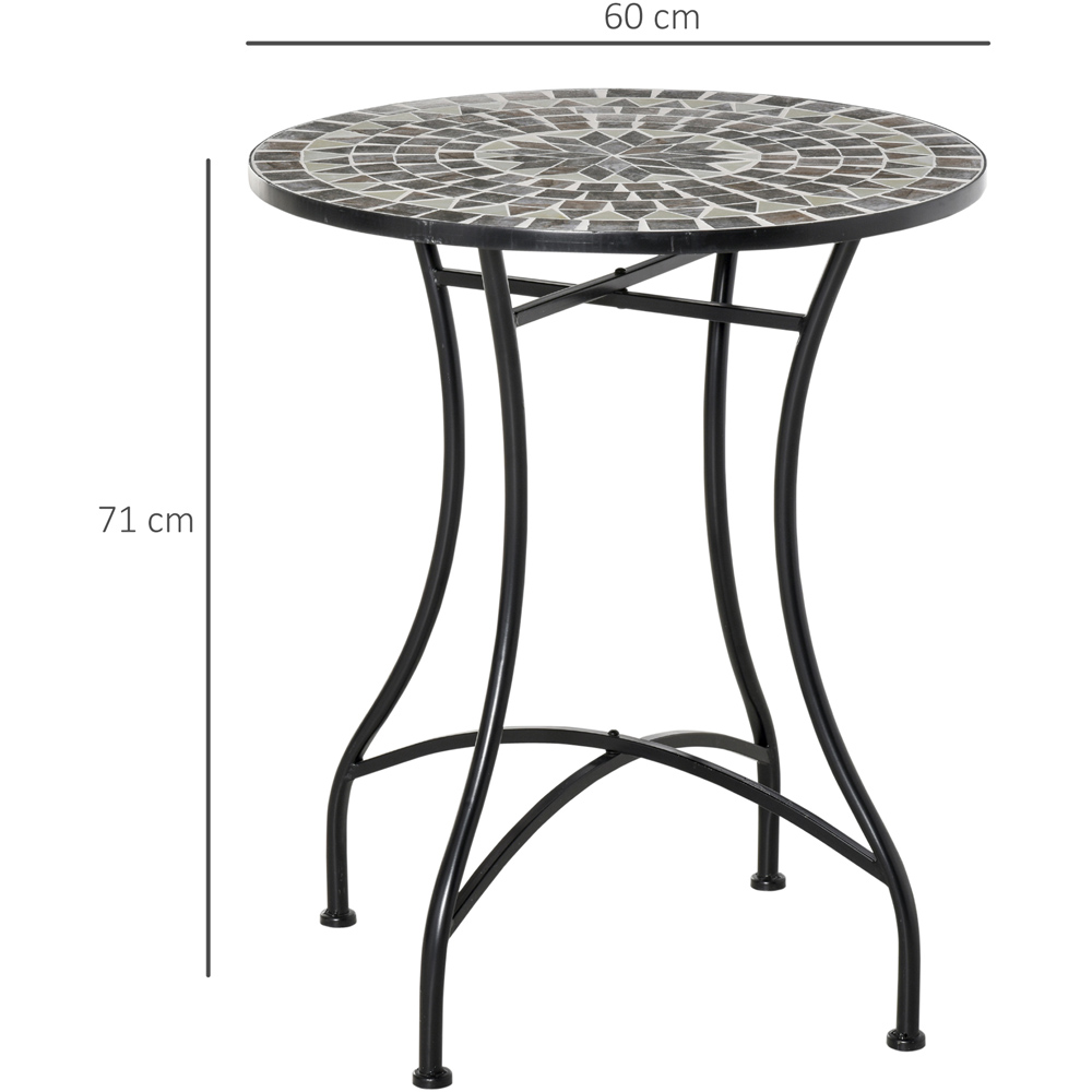 Outsunny Blue Mosaic Folding Garden Side Table Image 9