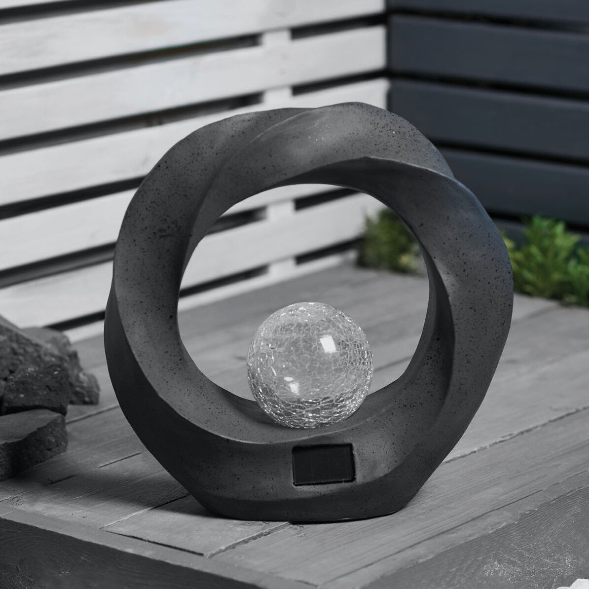 Solar Wembury Light Statue - Grey Image 1