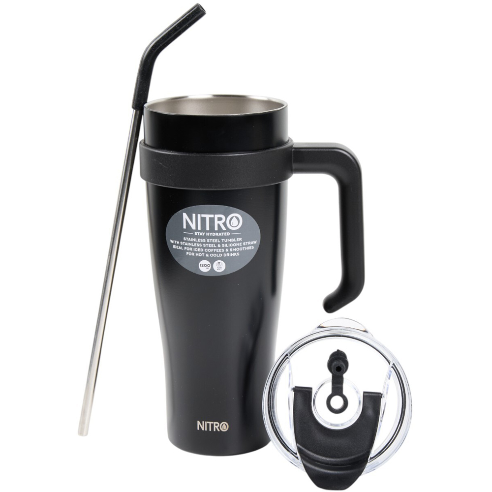 Nitro Premium Stainless Steel Jumbo Sized TumblerBlack Image 4
