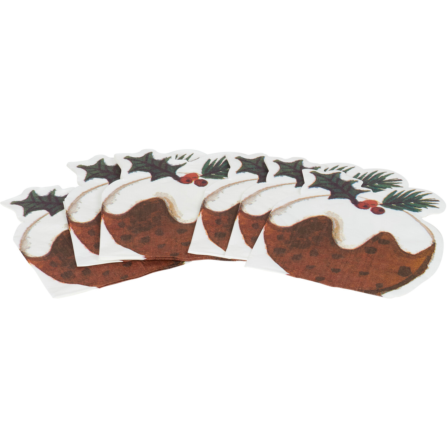 Set of 20 Santa or Pudding Napkins - Multicolour Image 7