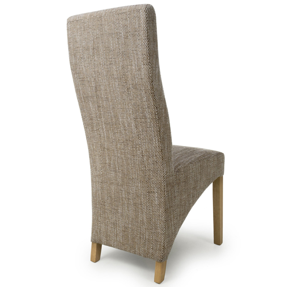Baxter Set of 2 Oatmeal Tweed Dining Chair Image 6