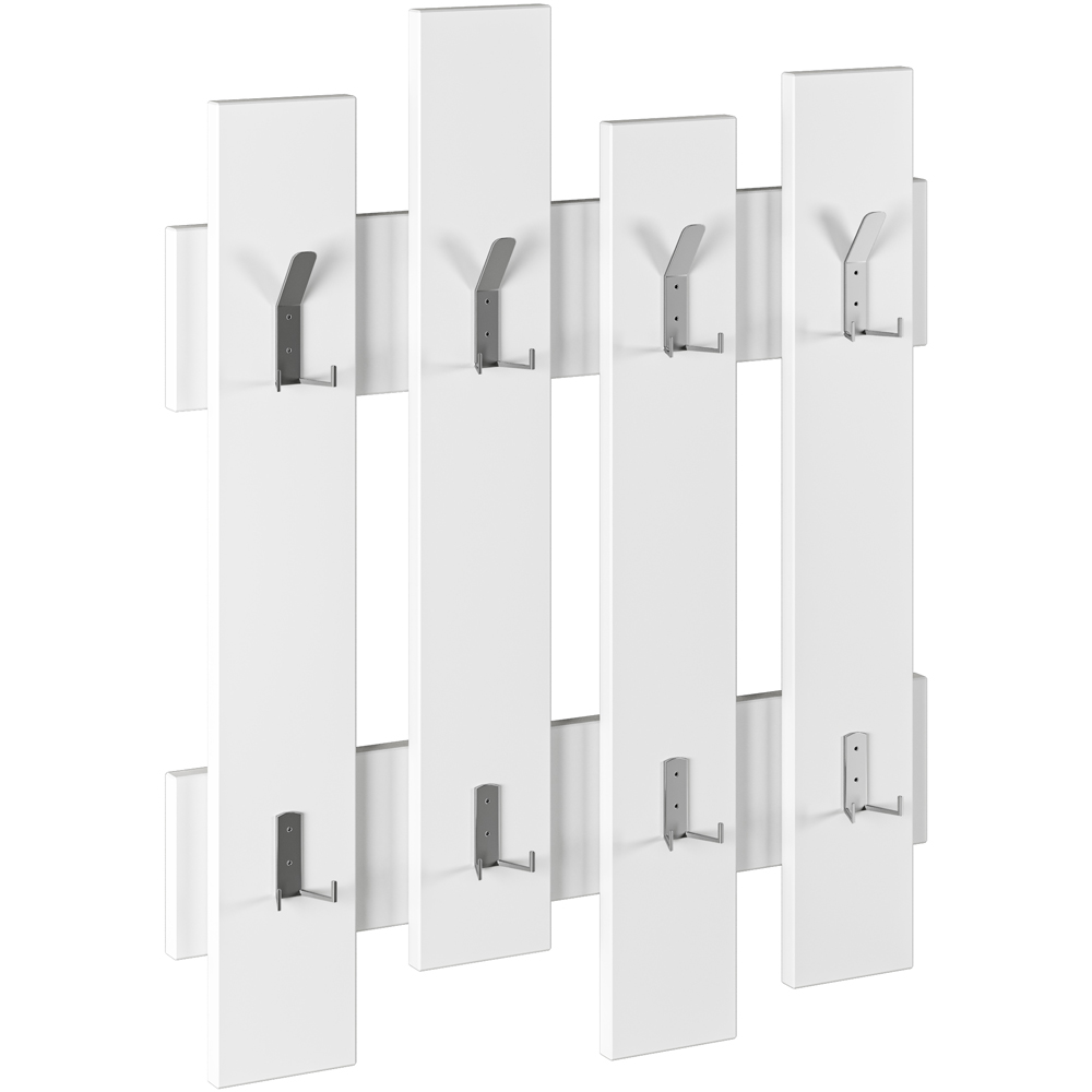 Decortie Wave White Wall Mounted Hanger Image 2