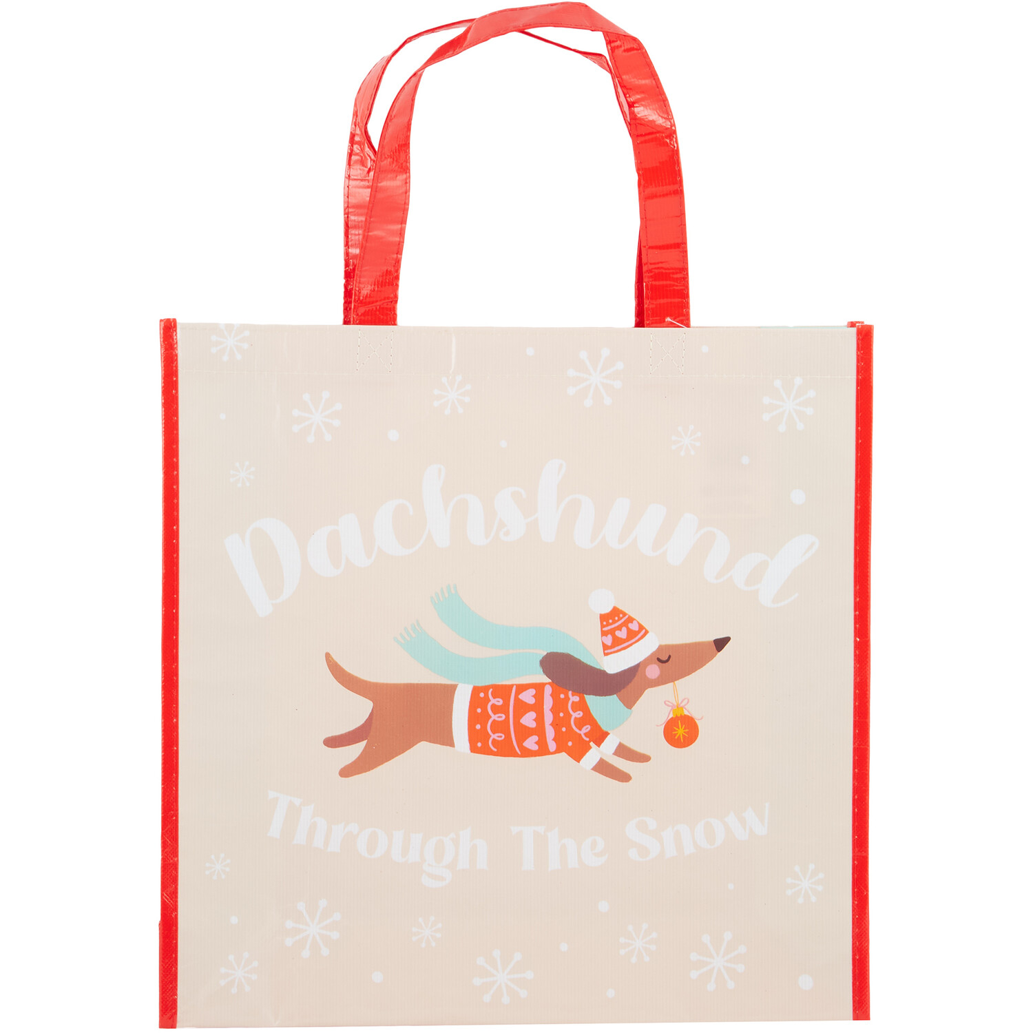 Dachshund Through The Snow Shopper Bag Image 2