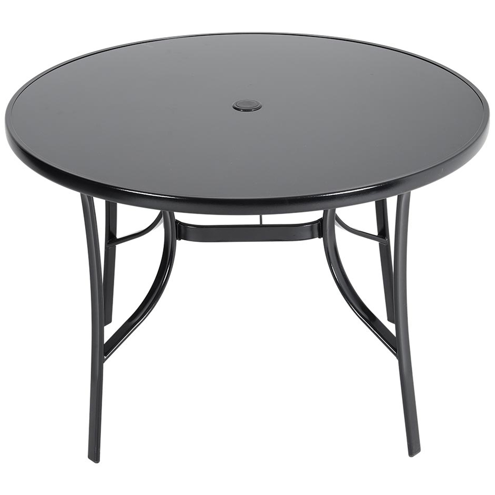 Living and Home 4 Seater Garden Dining Set Black and Grey Image 4