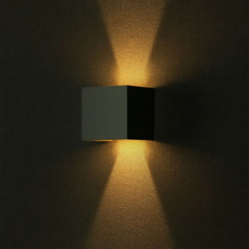 V-TAC Grey Square Up and Down Warm White LED Outdoor Wall Light Image 2