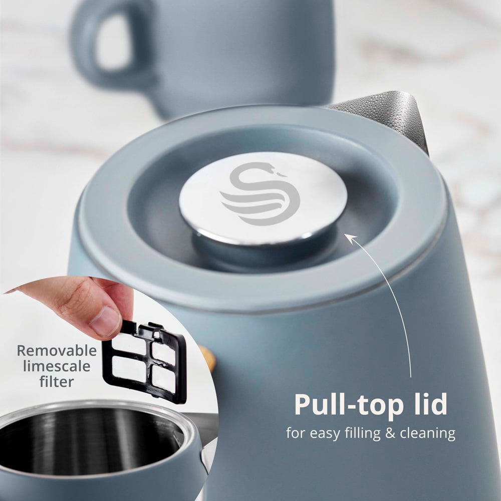 Swan Fjord EEJB337 Grey 800W 2 Slice Toaster and 1.7L Jug Kettle Set Image 7