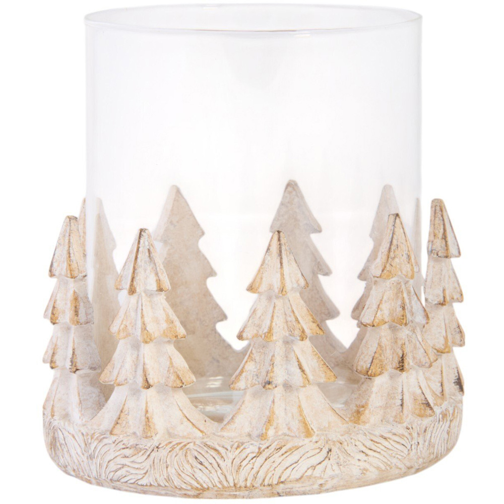 Nordic Trees Candle Holder White Image 5
