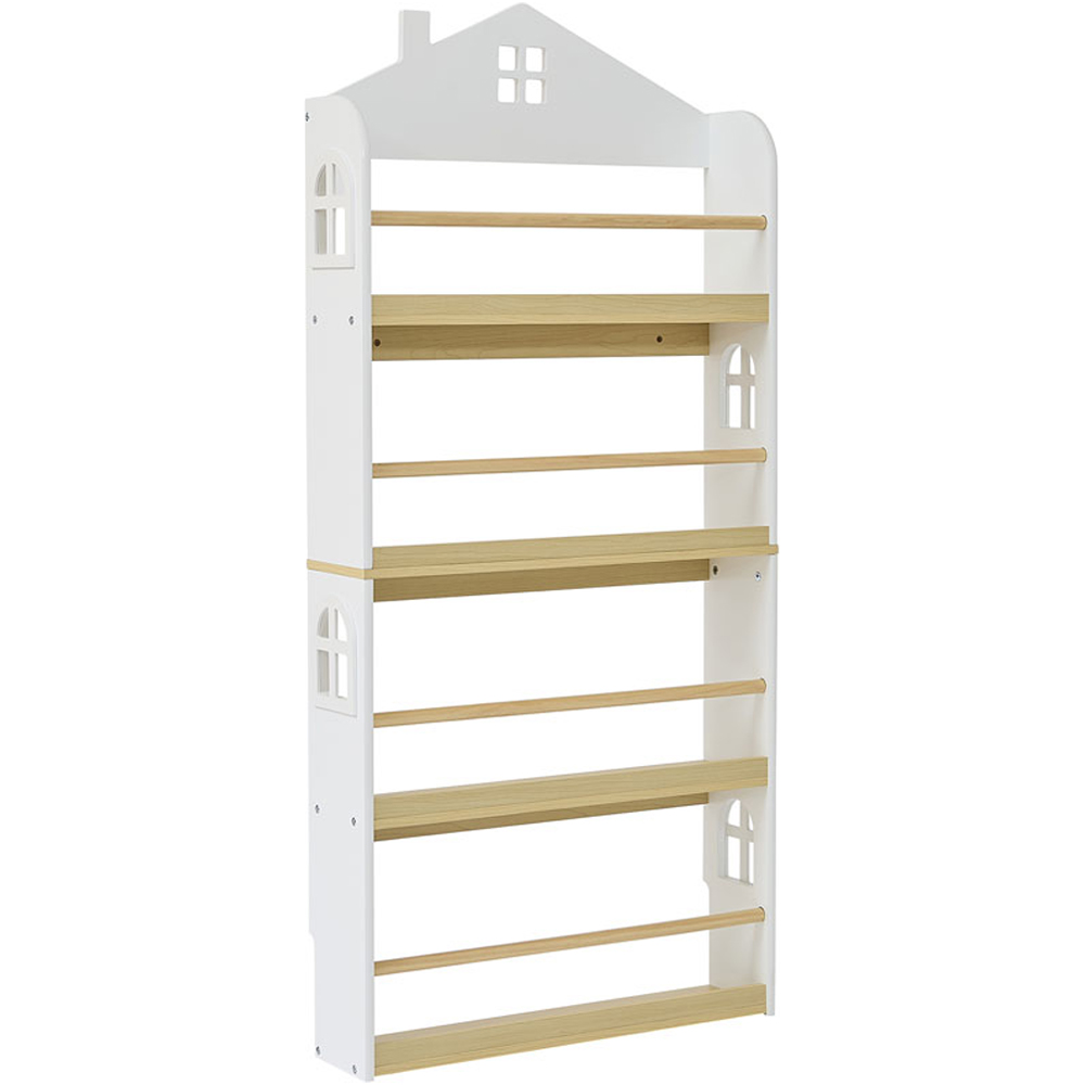 Liberty House Toys 4 Shelf White Wall Mounted House Bookcase Image 3