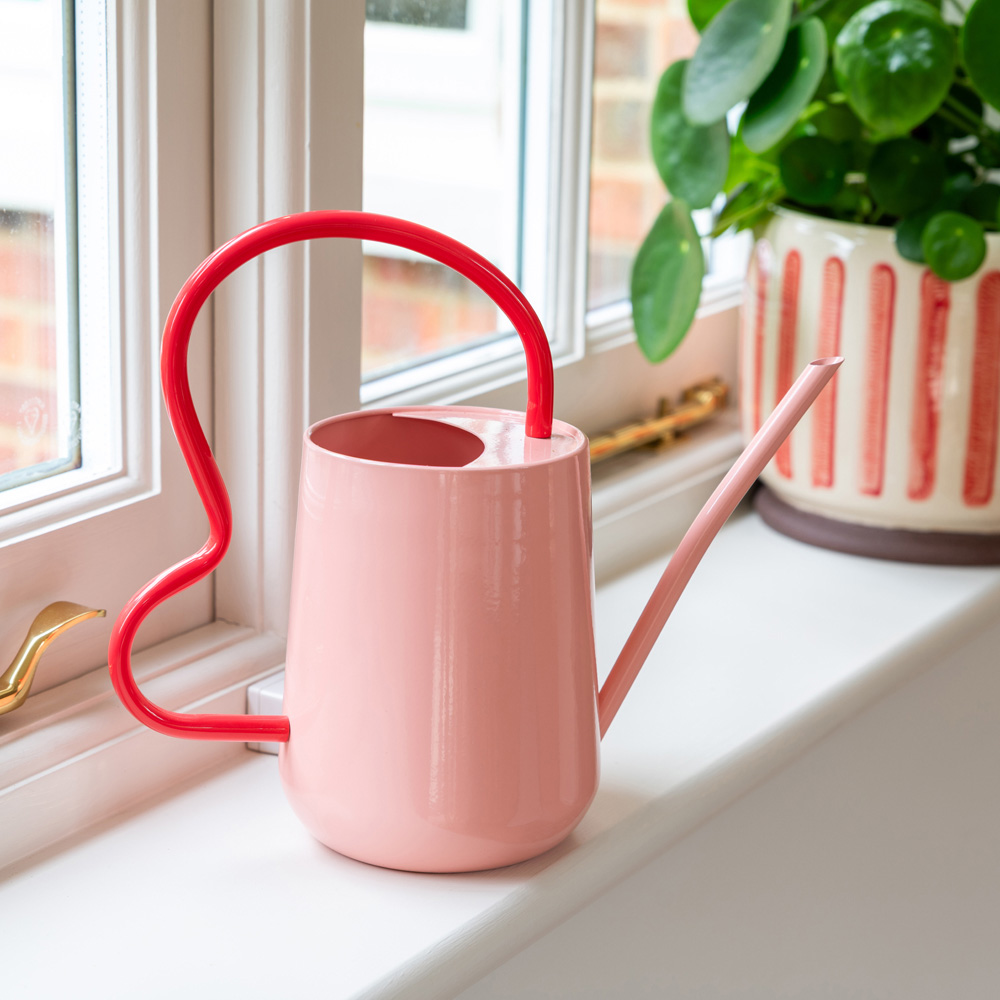 Burgon & Ball Blush Galvanised Steel Indoor Watering Can with Scalloped Handle 1.2L Image 6