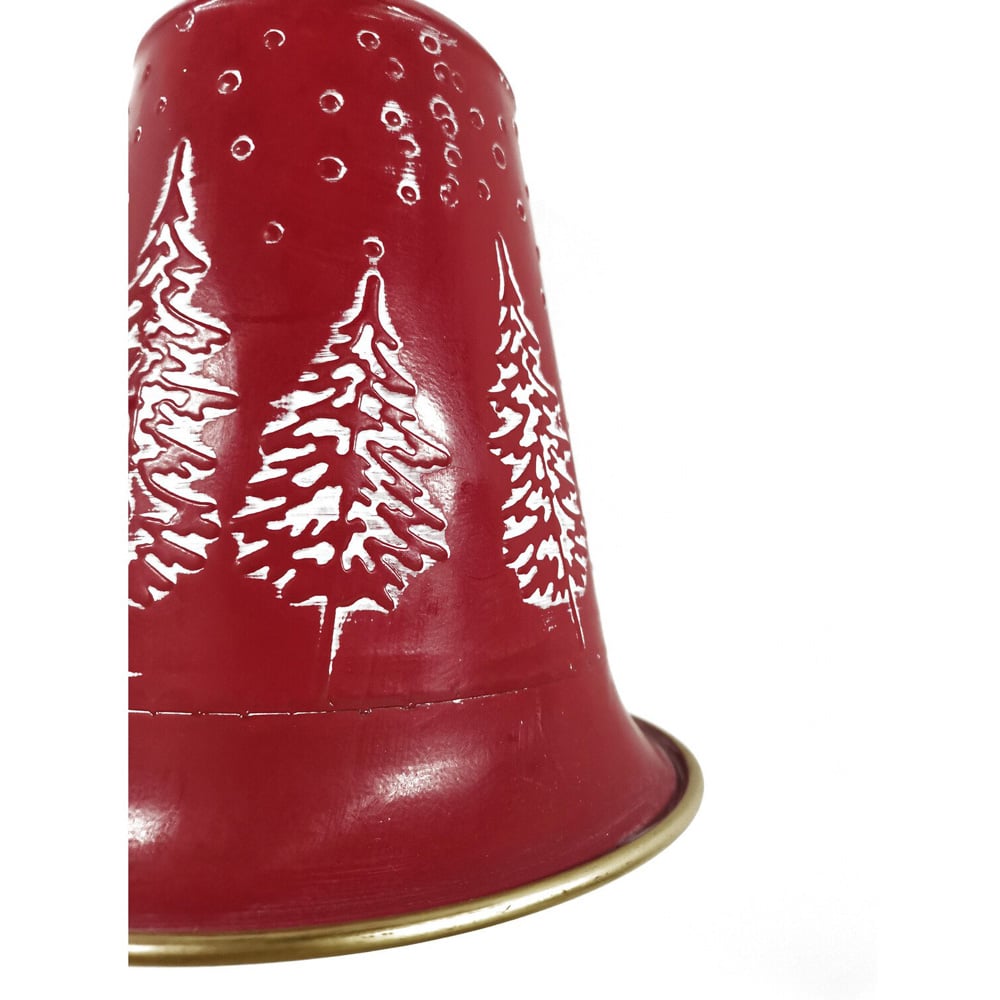 Metal Tree Design Bell Red or White Image 2