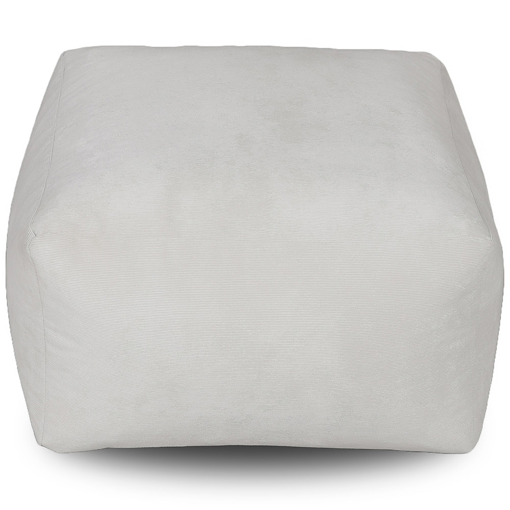 Kaikoo Silver Grey Cord Square Slab Bean Bag Image 4