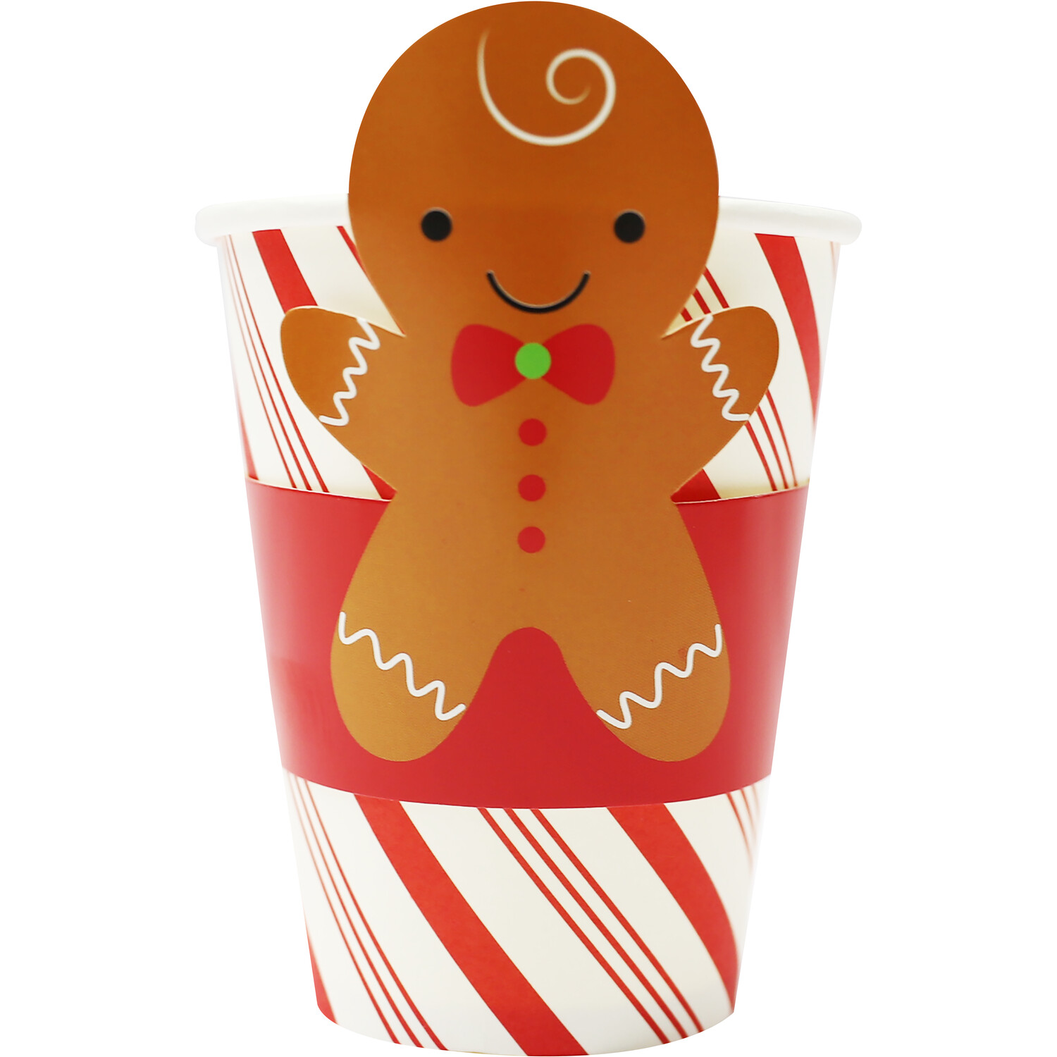 Pack of 8 Gingerbread Character Cups - Multicolour Image 3