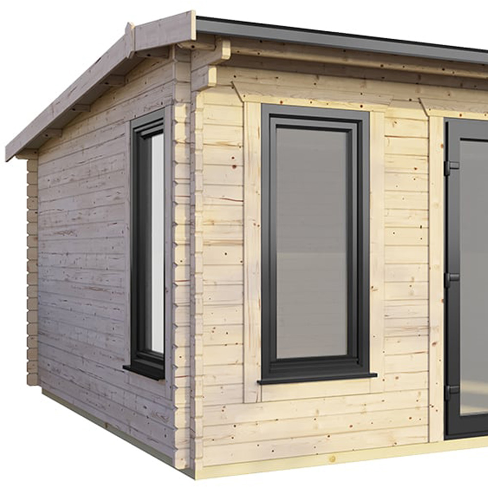 Power Sheds 16 x 12ft Centre Double Door Apex Log Cabin Image 3