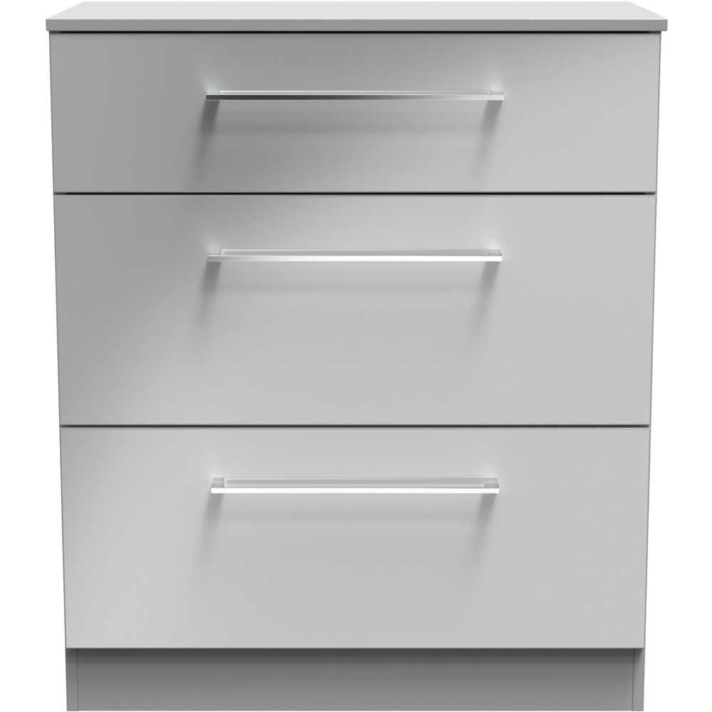 Crowndale Worcester 3 Drawer Uniform Grey and Dusk Grey Deep Chest Ready Assembled Image 3