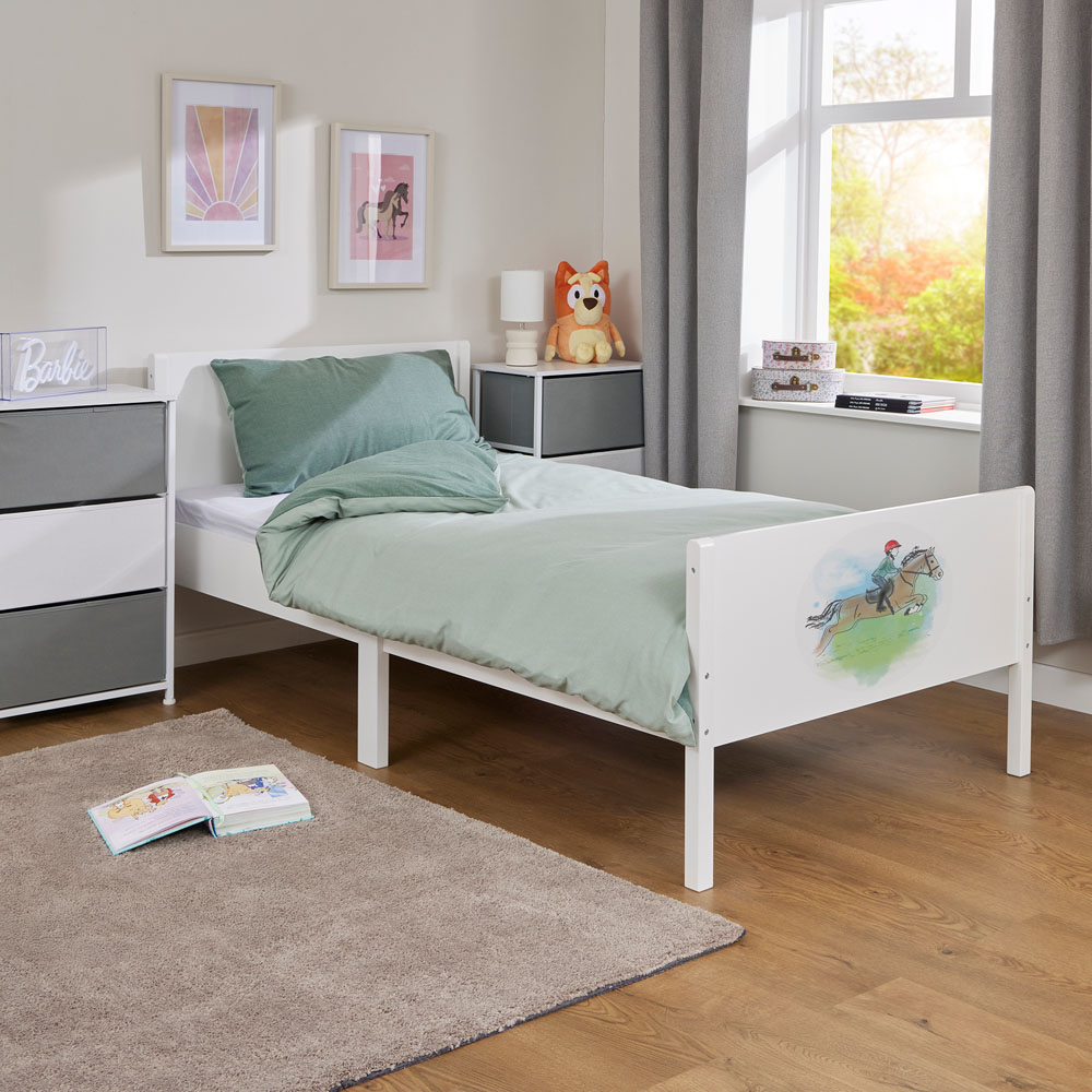 Liberty House Toys Single White Horse Rider Kids Bed Image 8